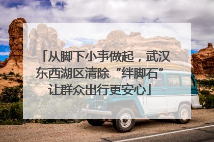 从脚下小事做起，武汉东西湖区清除“绊脚石”让群众出行更安心