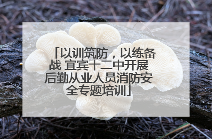 以训筑防，以练备战 宜宾十二中开展后勤从业人员消防安全专题培训