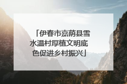 伊春市嘉荫县雪水温村厚植文明底色促进乡村振兴