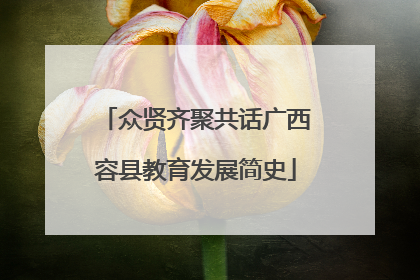 众贤齐聚共话广西容县教育发展简史