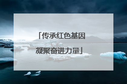 传承红色基因 凝聚奋进力量