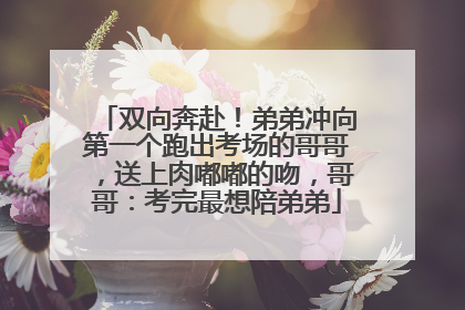 双向奔赴！弟弟冲向第一个跑出考场的哥哥，送上肉嘟嘟的吻，哥哥：考完最想陪弟弟