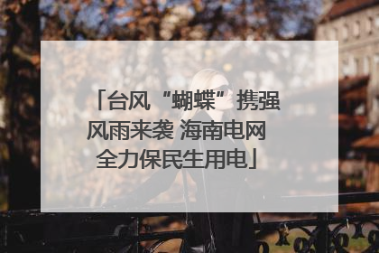 台风“蝴蝶”携强风雨来袭 海南电网全力保民生用电