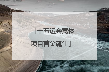 十五运会竞体项目首金诞生