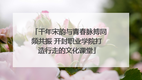 千年宋韵与青春脉搏同频共振 开封职业学院打造行走的文化课堂