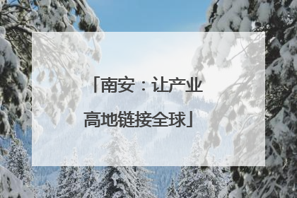 南安：让产业高地链接全球