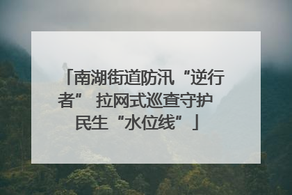 南湖街道防汛“逆行者” 拉网式巡查守护民生“水位线”