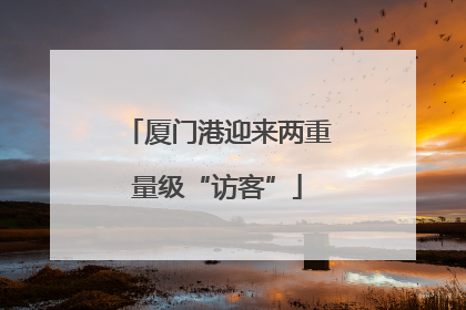 厦门港迎来两重量级“访客”