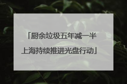 厨余垃圾五年减一半 上海持续推进光盘行动