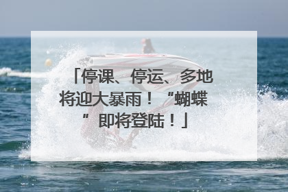 停课、停运、多地将迎大暴雨！“蝴蝶”即将登陆！