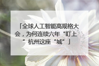 全球人工智能高规格大会，为何连续六年“盯上”杭州这座“城”