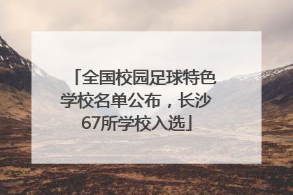 全国校园足球特色学校名单公布，长沙67所学校入选