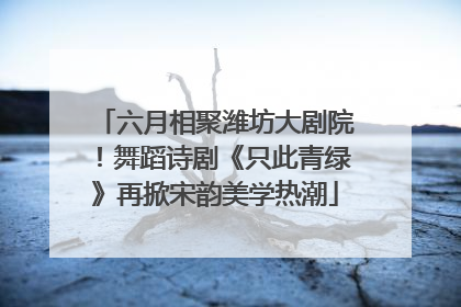 六月相聚潍坊大剧院！舞蹈诗剧《只此青绿》再掀宋韵美学热潮