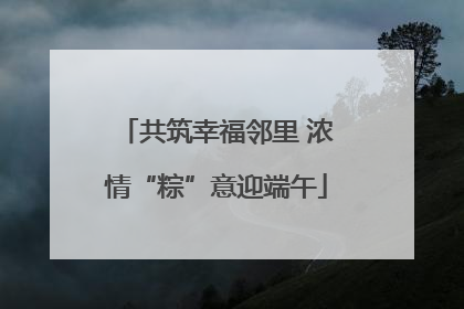 共筑幸福邻里 浓情“粽”意迎端午