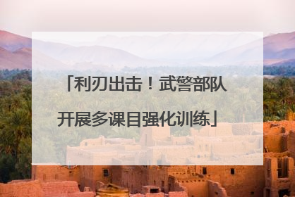 利刃出击！武警部队开展多课目强化训练