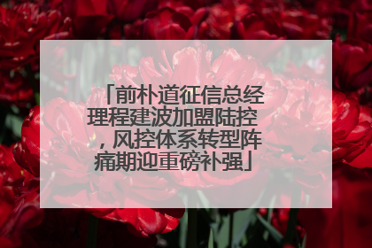 前朴道征信总经理程建波加盟陆控，风控体系转型阵痛期迎重磅补强