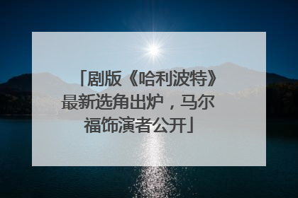 剧版《哈利波特》最新选角出炉，马尔福饰演者公开