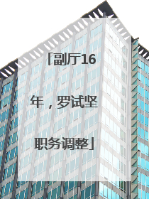 副厅16年，罗试坚职务调整