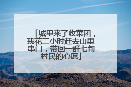 城里来了收菜团，我花三小时赶去山里串门，带回一群七旬村民的心愿