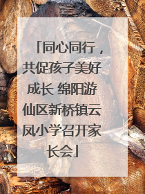同心同行，共促孩子美好成长 绵阳游仙区新桥镇云凤小学召开家长会