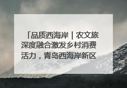 品质西海岸｜农文旅深度融合激发乡村消费活力，青岛西海岸新区的乡村振兴实践