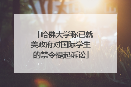 哈佛大学称已就美政府对国际学生的禁令提起诉讼