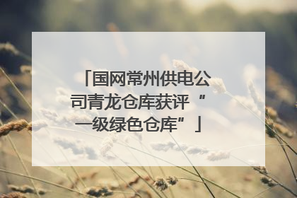 国网常州供电公司青龙仓库获评“一级绿色仓库”