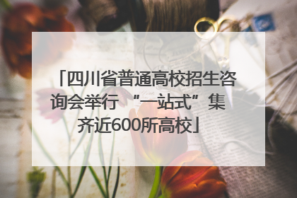 四川省普通高校招生咨询会举行 “一站式”集齐近600所高校