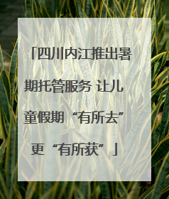 四川内江推出暑期托管服务 让儿童假期“有所去”更“有所获”