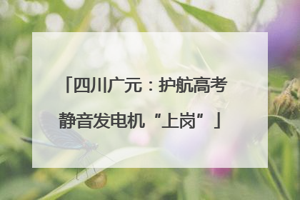 四川广元：护航高考 静音发电机“上岗”