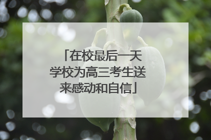 在校最后一天 学校为高三考生送来感动和自信