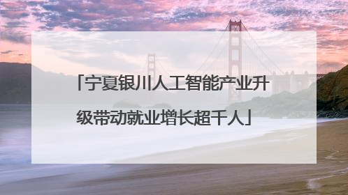 宁夏银川人工智能产业升级带动就业增长超千人