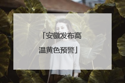安徽发布高温黄色预警