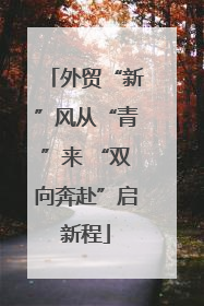 外贸“新”风从“青”来 “双向奔赴”启新程