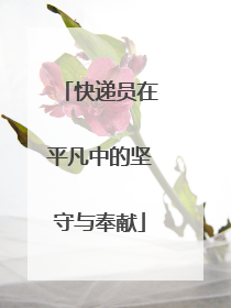 快递员在平凡中的坚守与奉献