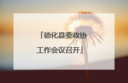 德化县委政协工作会议召开