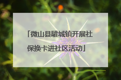 微山县驩城镇开展社保换卡进社区活动