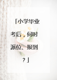 小学毕业考后，何时派位、报到？