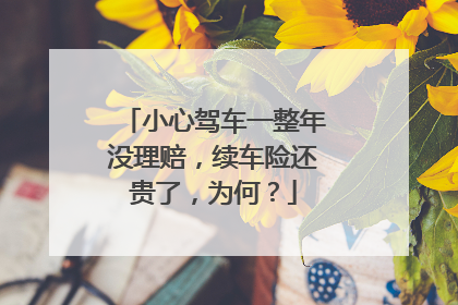 小心驾车一整年没理赔，续车险还贵了，为何？