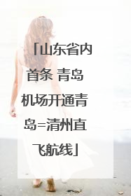 山东省内首条 青岛机场开通青岛=清州直飞航线