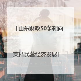 山东财政50条靶向支持民营经济发展