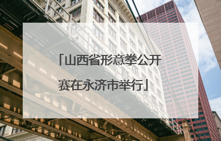 山西省形意拳公开赛在永济市举行