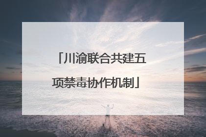 川渝联合共建五项禁毒协作机制