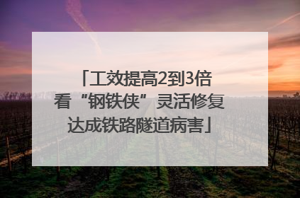 工效提高2到3倍 看“钢铁侠”灵活修复达成铁路隧道病害