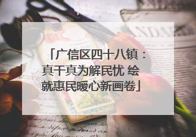 广信区四十八镇：真干真为解民忧 绘就惠民暖心新画卷
