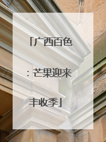 广西百色：芒果迎来丰收季