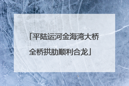 平陆运河金海湾大桥全桥拱肋顺利合龙