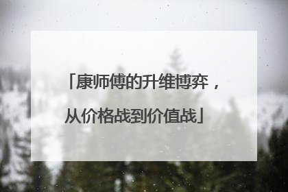康师傅的升维博弈，从价格战到价值战