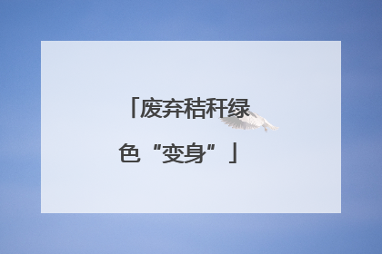 废弃秸秆绿色“变身”