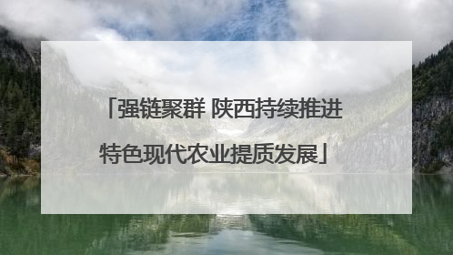 强链聚群 陕西持续推进特色现代农业提质发展